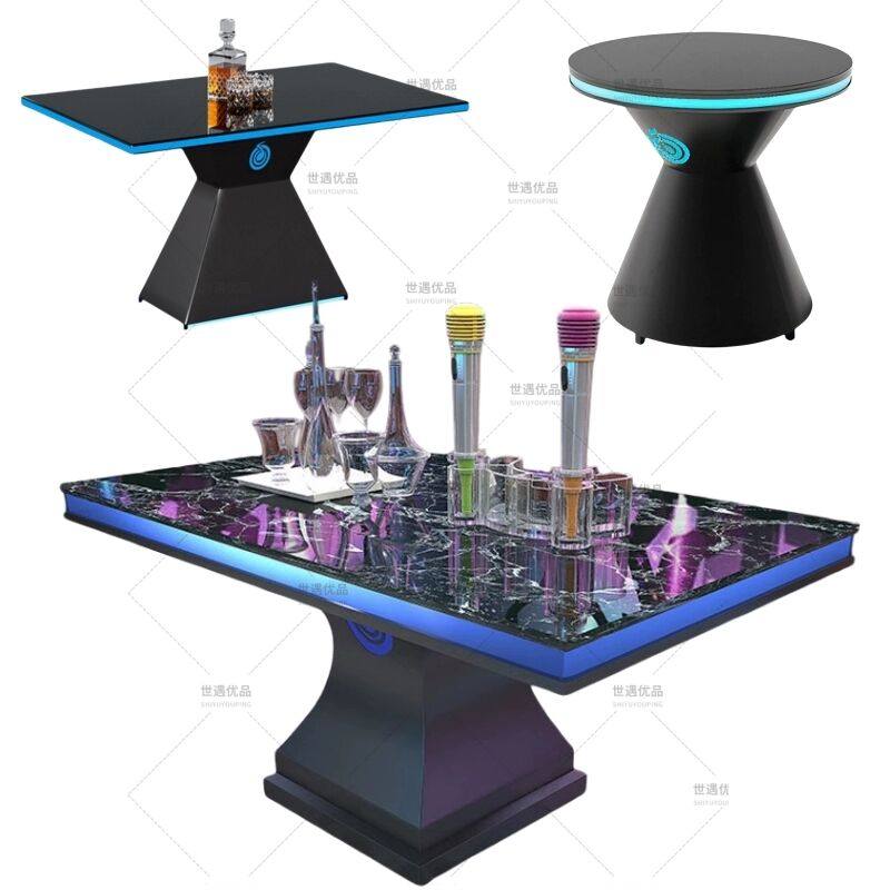 酒吧桌椅清吧高桌散台茶几发光组合小酒馆音乐餐吧夜场不锈钢桌子,淘宝优惠券,粉丝福利购,淘宝优惠卷
