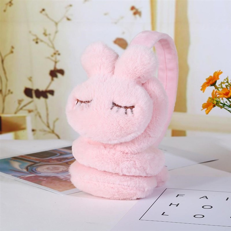 网红Winter Warm Earmuff For Girls Plush Warm Rabbit Earcap g - 图2