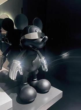 网红潮玩朋克米奇客厅摆件创意玄关装饰品样板间轻奢公仔家居好物