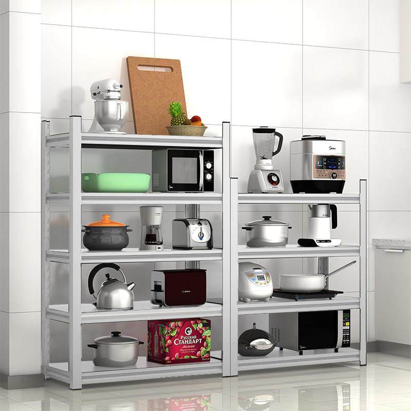 家用书架厨房多功能白色置物架多层落地微波炉电饭煲收纳架子货架,淘宝优惠券,粉丝福利购,淘宝优惠卷