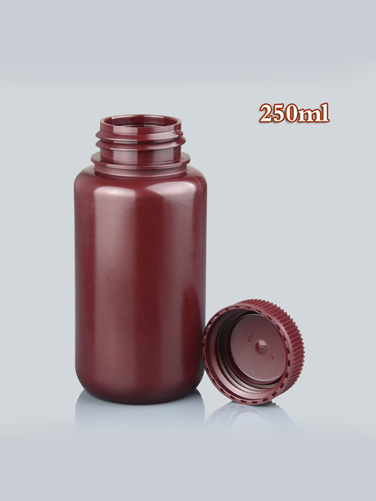 HDPE棕色广口塑料瓶 棕色塑料大口瓶5 15 30 50 60 100 125 250 500 1000ml广口瓶 - 图1