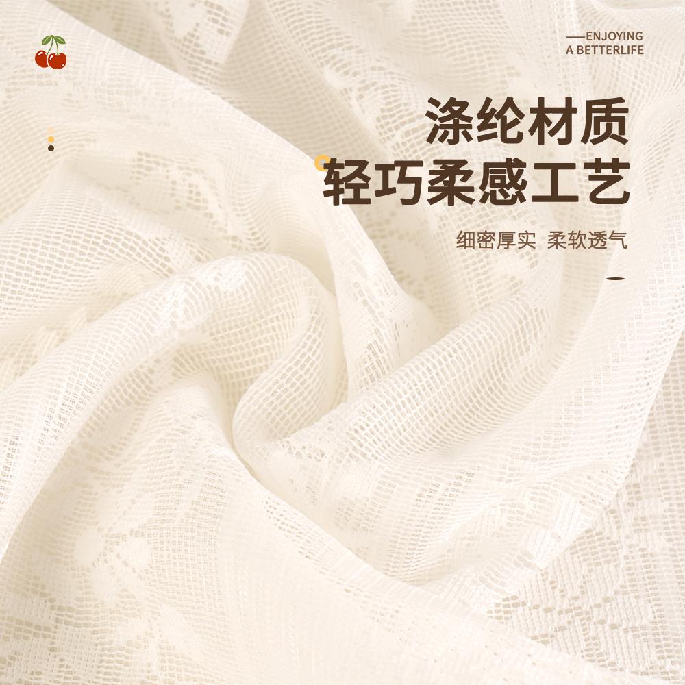 新款空调防尘蕾丝防尘空调挡风帘空调罩家用简约毛绒免打孔可爱 - 图2