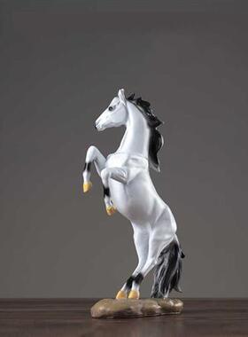 极速新中式摆件客厅博古架电视柜桌面书架酒柜马到成功家居装饰品