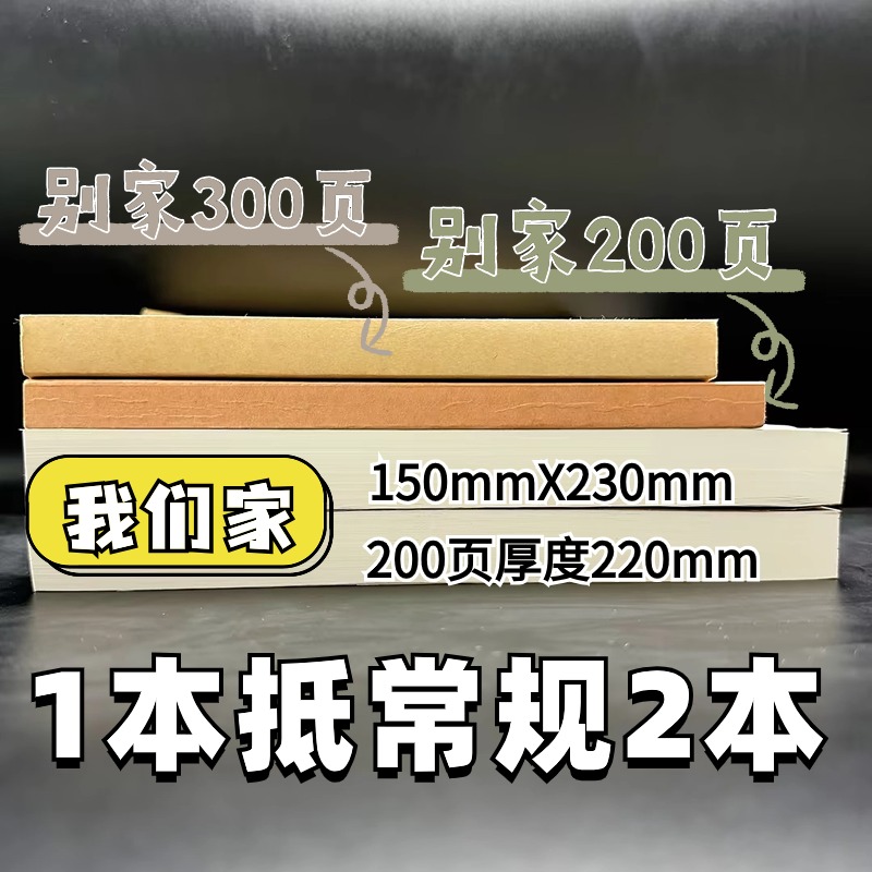 未读草稿本 超大超厚 图书用纸 书写流畅 护眼 不易渗透 超厚空白本内页 初高中大学生草稿本加厚草稿本 - 图0