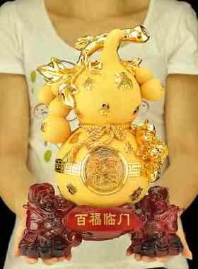 新品葫芦b摆件招财家居饰品客厅酒柜办公室工艺礼品摆饰桌面摆设