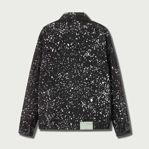 【现货】WE11DONE TRACK春秋新款满天星泼墨印花牛仔夹克外套男 - 图3