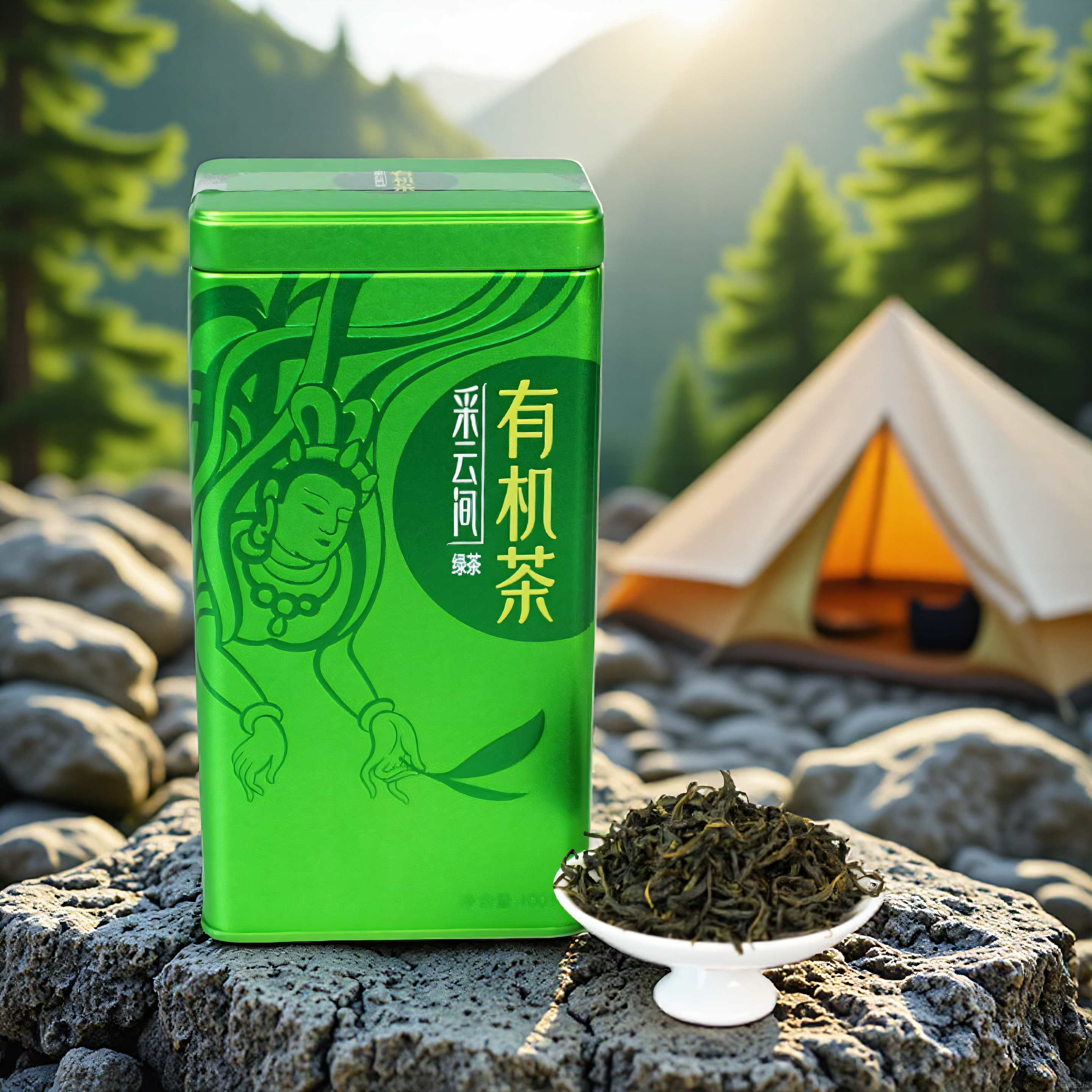 2025新春绿茶茶叶采云间有机茶无农残零添加更放心送礼自饮铁罐装