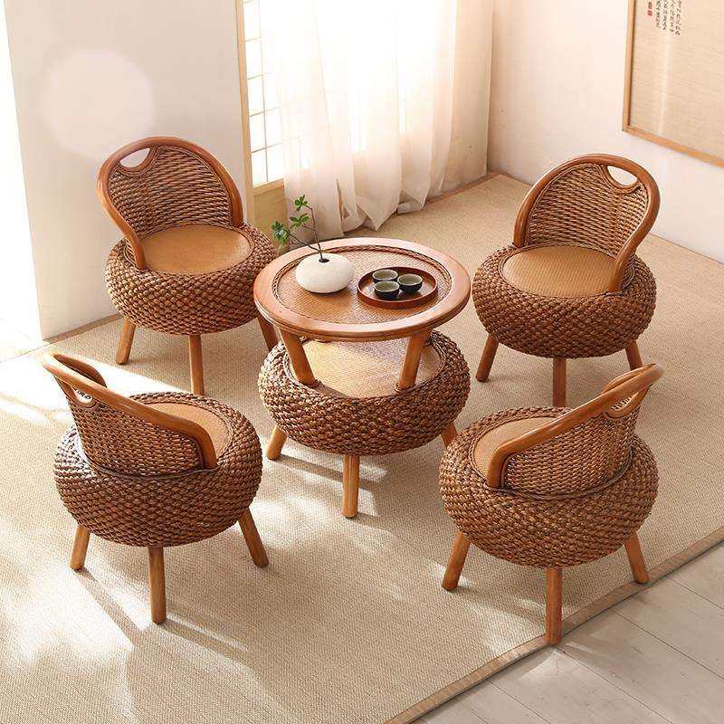 0A阳台休闲藤椅三件套藤编小圆桌子榻榻米茶几喝茶桌椅组合真藤圆,淘宝优惠券,粉丝福利购,淘宝优惠卷