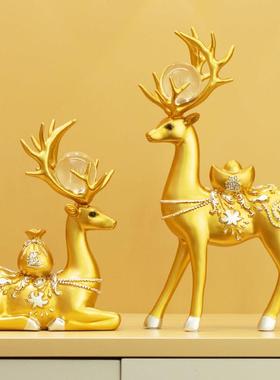 招财葫芦福鹿摆件轻奢酒柜家居饰品客厅桌面玄关装饰乔迁新居礼品