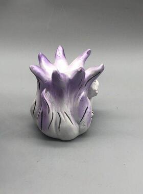 中式开业新款上市球座底座九尾狐置物架球托金属矿标摆件支架树脂