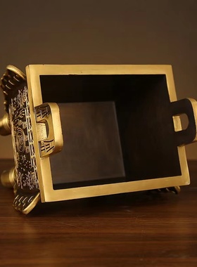 铜鼎摆件鼎盛千秋四方鼎香炉大号盛鼎家居客厅办公室店铺开业礼品