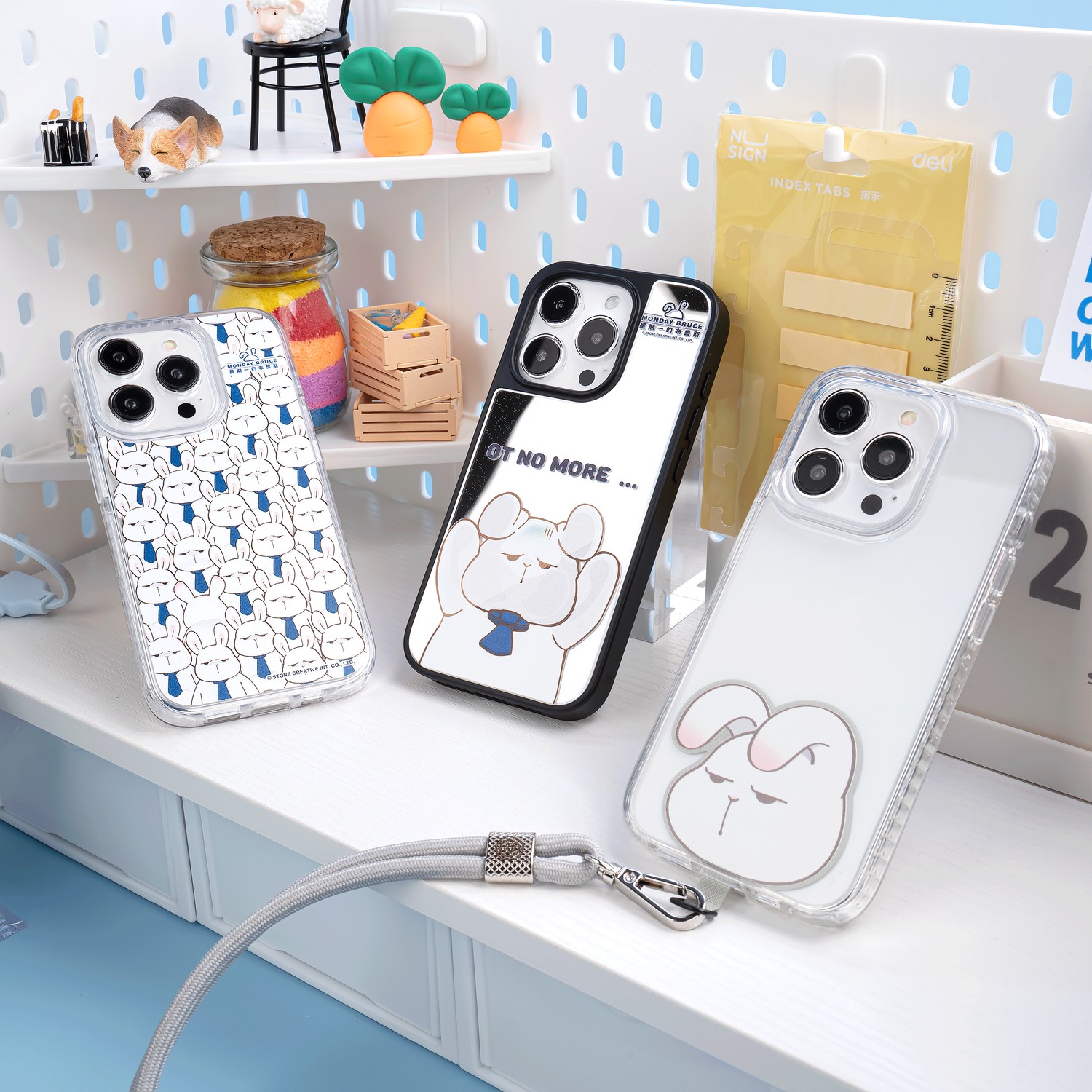 THE HOODx星期一的布鲁斯 不要上班 适用苹果iPhone16/15/14/Plus/Pro/Max 气垫防摔手机保护壳镜面保护壳 - 图2