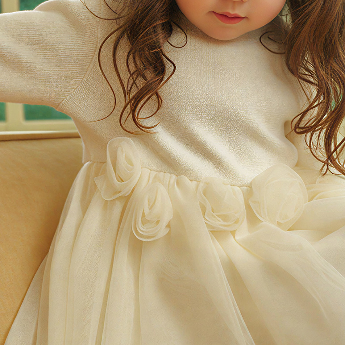 迷你巴拉巴拉女童连衣裙宝宝纱裙甜美儿童半高领公主裙子冬季新款,淘宝优惠券,粉丝福利购,淘宝优惠卷