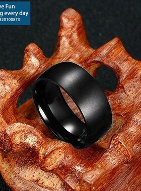 极速Meaeguet Fashion Mens Black Titanium Ring Matte Fi.nish