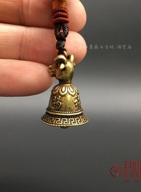 新品黄铜生肖牛福牛小牛铜牛w铃铛 摇铃铜铃小铃铛吊铃吊坠 钥匙