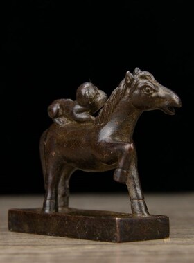 新品古董古玩老物件纯铜马上封C侯印章雕刻印摆件全品收藏级