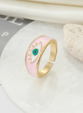 极速3Pcs Bobo Evil Eye Finger Ring Set For Women MVen Friend