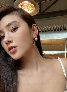 极速Eurbopean and American Fashion Retro Pink Opal Heart-sha