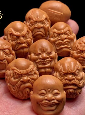 极速纯手工橄榄核手串雕刻双面十八C罗汉手链18罗汉挂件文玩核雕