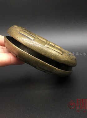 新品古玩铜器杂项大号黄铜八卦虎撑手指摇铃仿古铃W铛铜把件摇铃