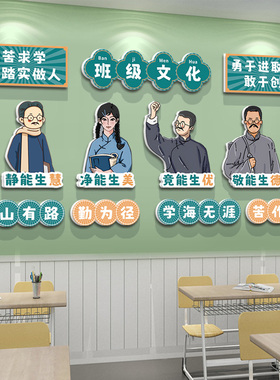 速发新墙年黑板报装饰墙贴纸高文考初三教室装饰中化青贴班级建设