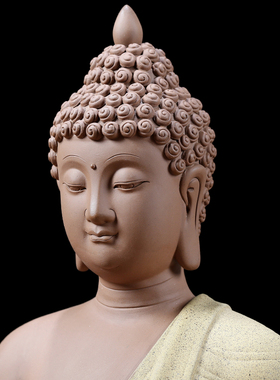 速发陶瓷坐件释迦牟如佛摆莲 东南亚泰国尼来佛像家居玄关供奉装