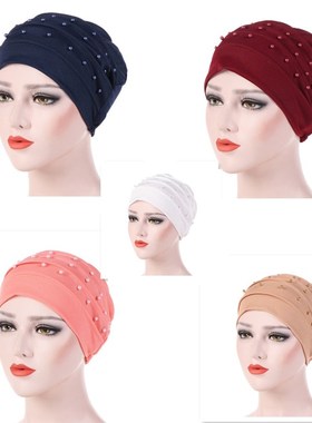 极速Classic Ethnic Style Ladies Hat Hoods KNeep Warm Beads H