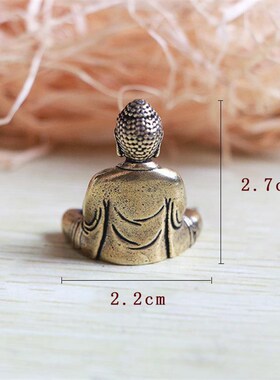 极速迷你口袋佛实心黄铜释迦摩尼佛祖观音K小摆件纯铜财神爷挂件