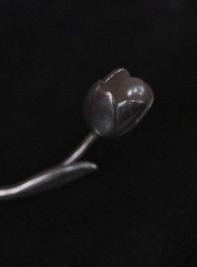 极速小苍兰 复古银铃兰发簪古风银D簪步摇小众气质优雅少女感发簪