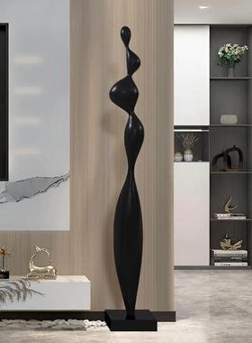 玻璃纤维雕塑瘦高细长壁龛窗装饰入口客厅售楼处大型落地式摆件