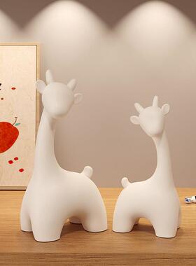 创意小鹿摆件玄关客厅桌面电视柜酒柜卧室家居装饰品房间乔迁礼物