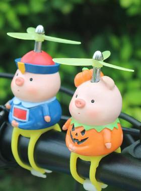 可爱僵尸小猪电动车装饰万圣节南瓜自行电瓶车载摩托沙雕恶搞礼物