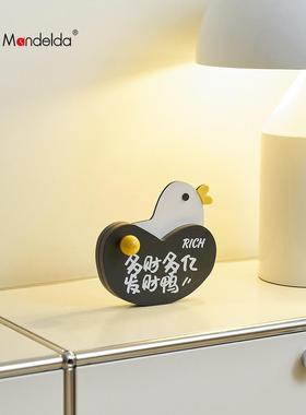 曼德达入口大厅装饰品客厅电视柜装饰可爱的鸭子桌面装饰乔迁礼物