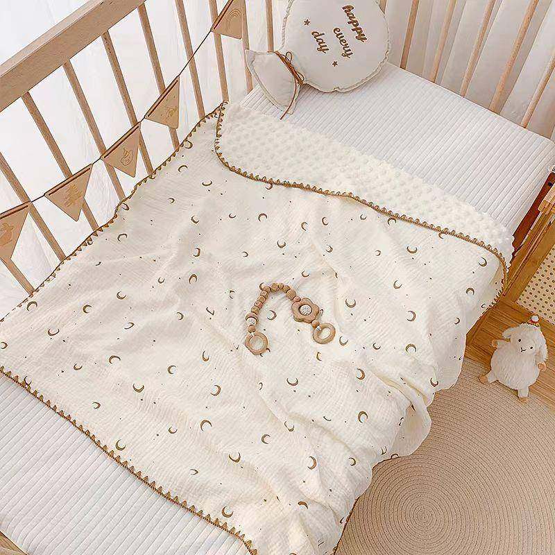 豆豆毯纯棉100*100绉布豆豆安抚被子盖毯新生儿抱被四季午休空调,淘宝优惠券,粉丝福利购,淘宝优惠卷