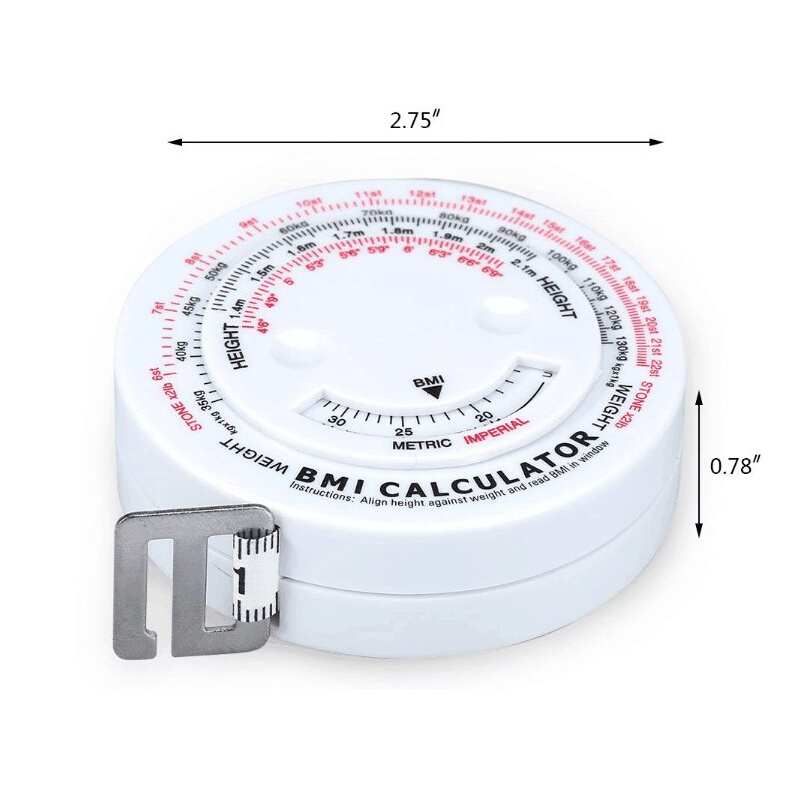 bmi健康卷尺胸围臀围腰围测量围度尺皮尺量三围软尺健身私教工具-图0