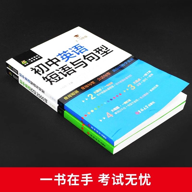 初中英语短语与句型+巧记2500词语法与词汇单词大全专练初一二三年级写作知识点大全7/8/9年级中考阅读理解专项训练资料总复习真题 - 图1