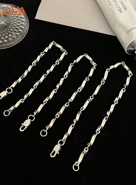 极速钛钢手链男潮ins小众设计感冷淡风男M士单身简约百搭手环男生