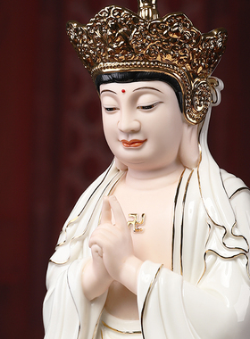 新品戴玉a堂16吋华藏如来密宗佛像供奉家用陶瓷摆件华严三圣释迦