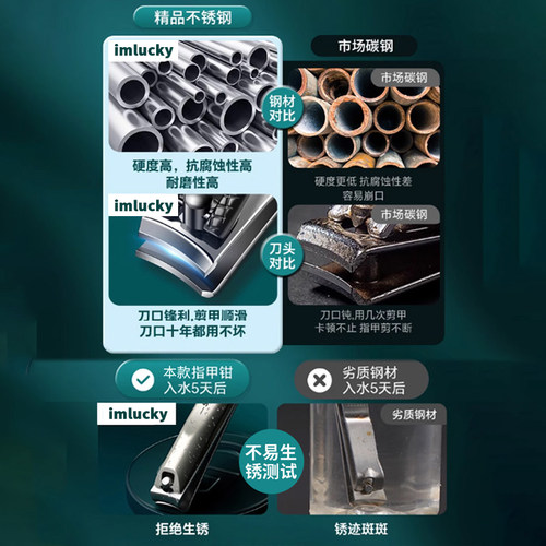 指甲刀斜口甲沟专用德国进口材质防飞溅指甲剪修脚指甲家用剪工具 - 图2