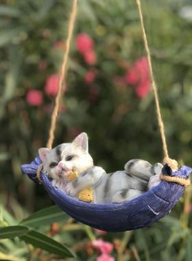 户外花园树挂精灵挂件装饰墙壁吊饰创意壁挂人物摆件树脂工艺摆设