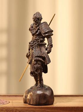 沉香木手工雕刻黑神话孙悟空摆件文玩家居客厅桌面小摆件送礼品