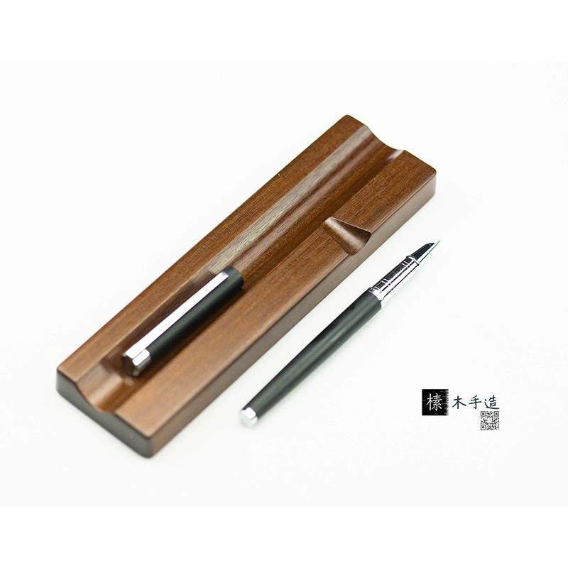 钢笔笔搁实木三槽笔架简约创意双水槽笔座桌面收纳摆件单水槽笔托,淘宝优惠券,粉丝福利购,淘宝优惠卷