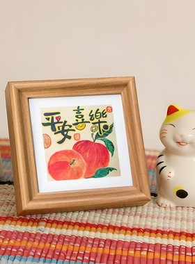 两幅平安喜乐摆件桌面装饰