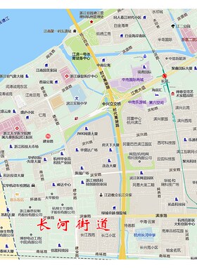 速发滨江区2025杭州市交通行政新版电子挂图贴图