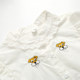Dog embroidered lace stand collar cotton shirt