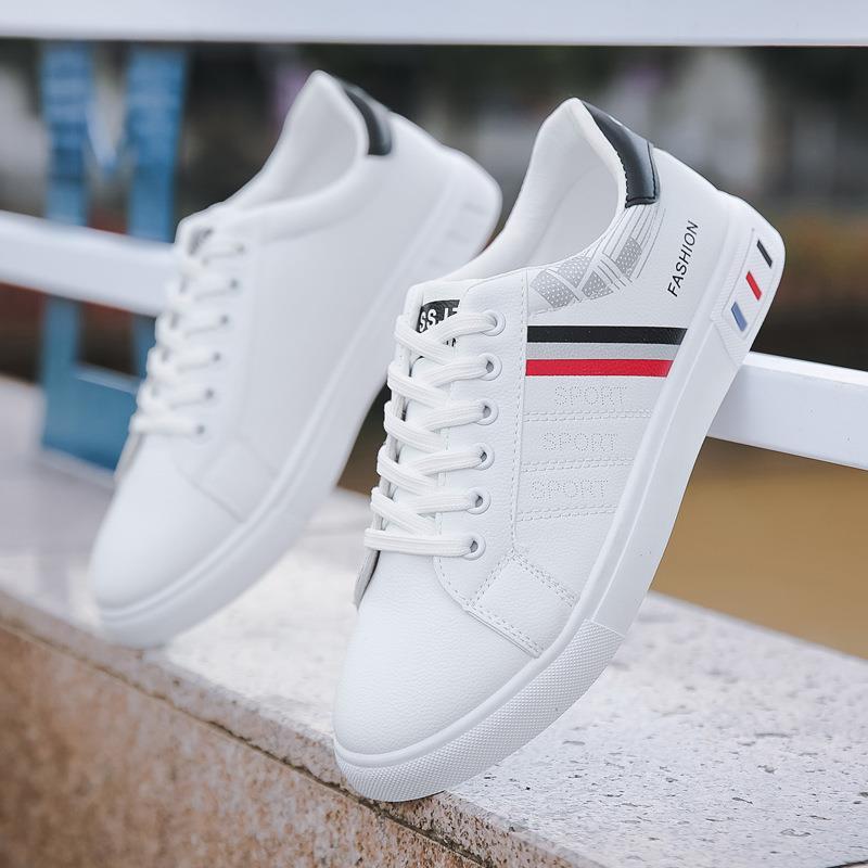 Sreet Cool Man Footwear Zapatos De Hombre Spring White Shoes - 图0