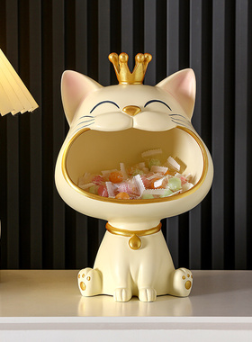 速发创意招财猫柜件收纳客厅玄鞋关摆进门家居装饰品乔迁新居礼品