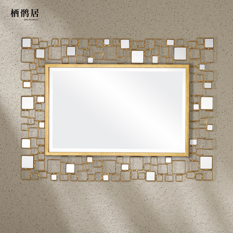 速发式美式装墙镜客厅玄悬沙发背景饰壁挂镜创意艺术镜饭厅关挂镜,淘宝优惠券,粉丝福利购,淘宝优惠卷