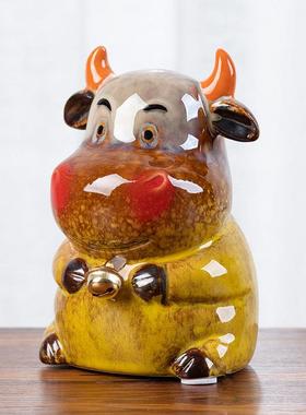 陶瓷储蓄罐十二生肖动物创意可爱的孩子的桌面客厅电视柜家居配件