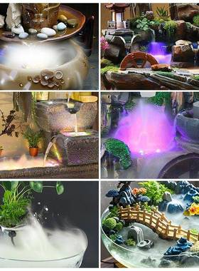 超声波造雾器鱼缸假山盆景大雾加湿器水景摆件雾化头水喷雾起雾器
